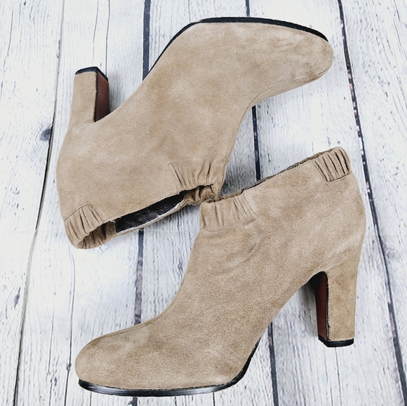 SAM EDELMAN | S-Simone side leather slipon heeled ankle boot booties - Picture 4 of 12